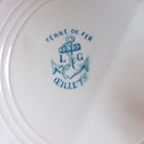 4 vintage hollow plates in iron earth from L&G model Carnations 220517