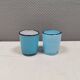 A pair of handmade candleholders for tea lights, Villeroy & Boch 1970-80s