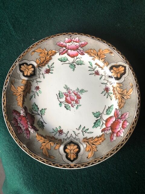 Set of 8 dessert plates Lunéville, Art Nouveau