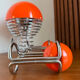 Patère double "Boule" Orange & Chrome  Space Age