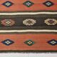 6x9 Terracotta Red & Brown Vintage Kilim Rug, Rugged Carpet, 175x270Cm