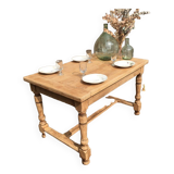 Raw wood farm table