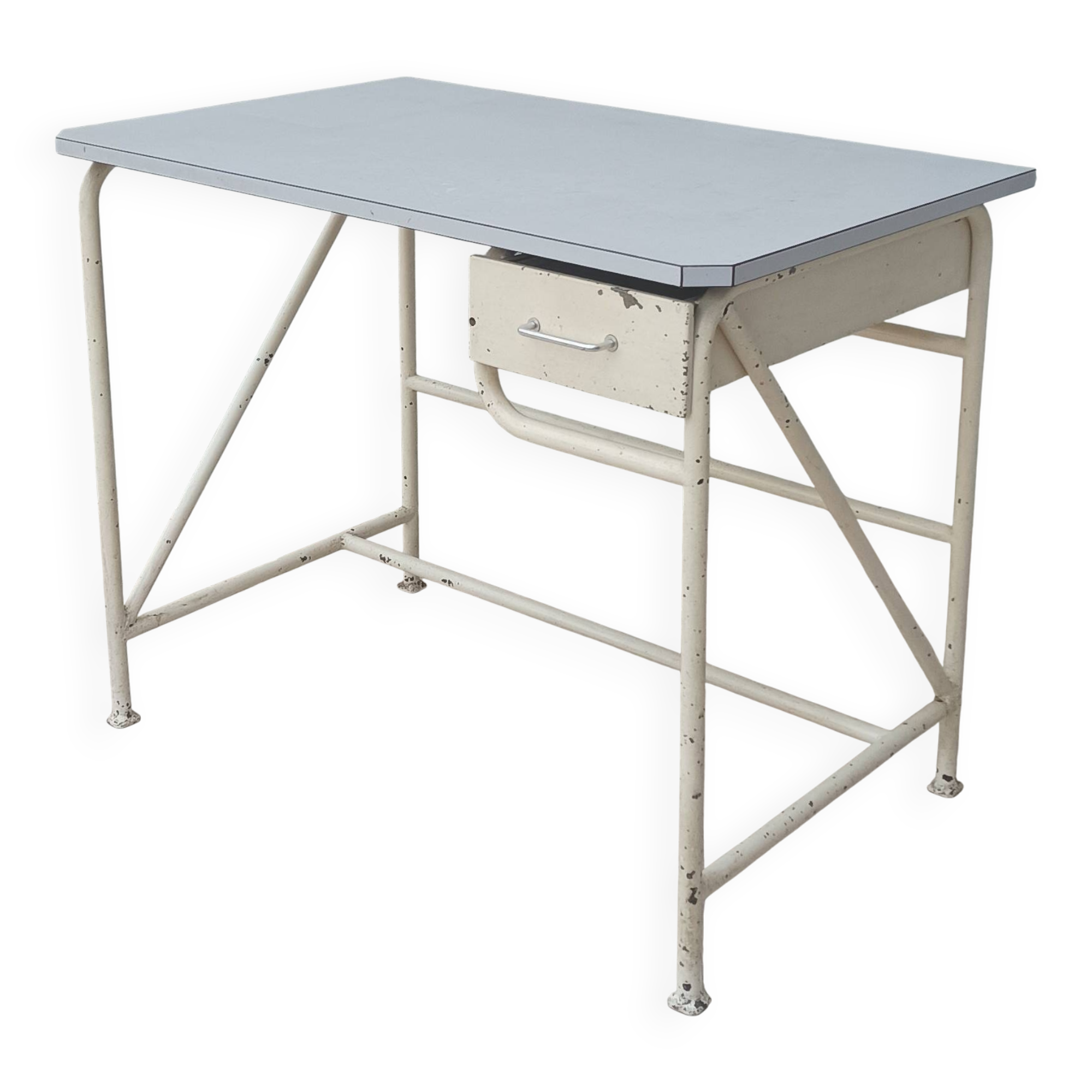 High industrial metal and formica work table