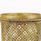 Hollywood Regency umbrella stand in gold metal with cord and tassels, Li Puma Firenze, 1950.