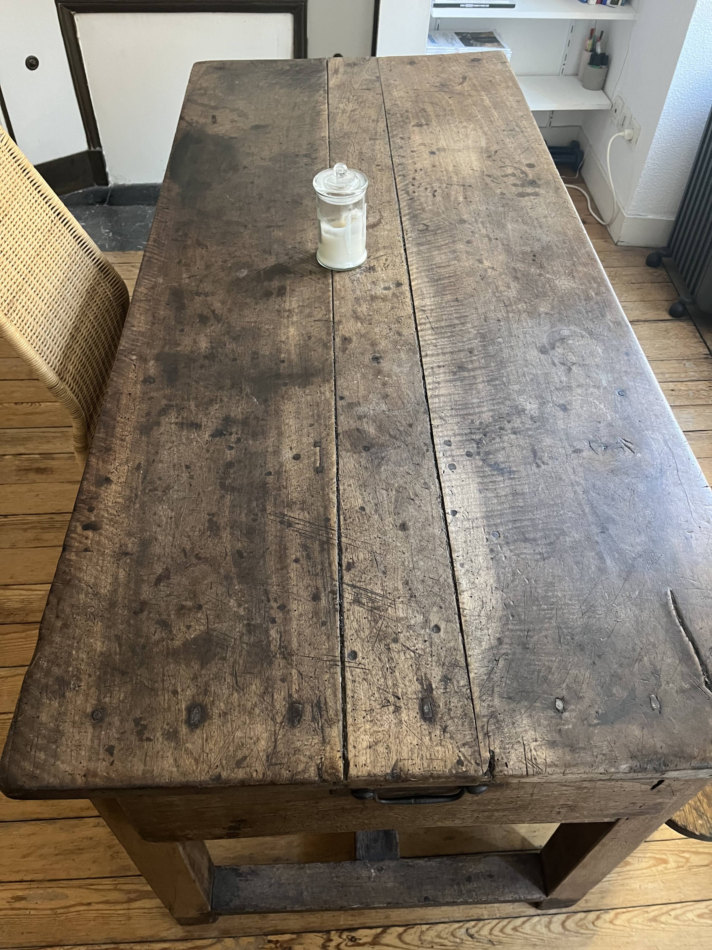 19th Century Walnut Farmhouse Table