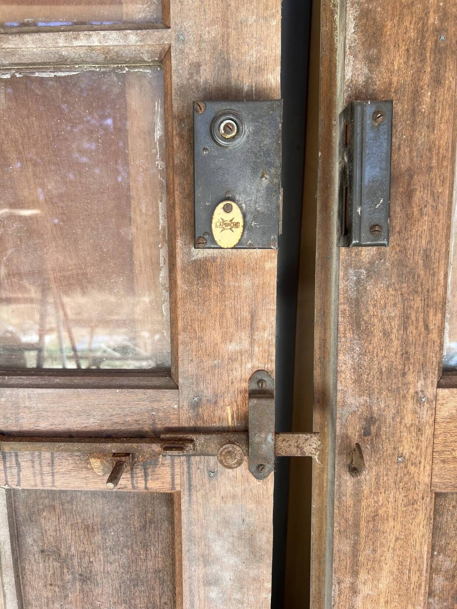 Wooden doors for an old shop front + frame