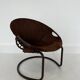 Fauteuil boule vintage en daim par Lusch & Co., 1970s