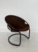 Fauteuil boule vintage en daim par Lusch & Co., 1970s