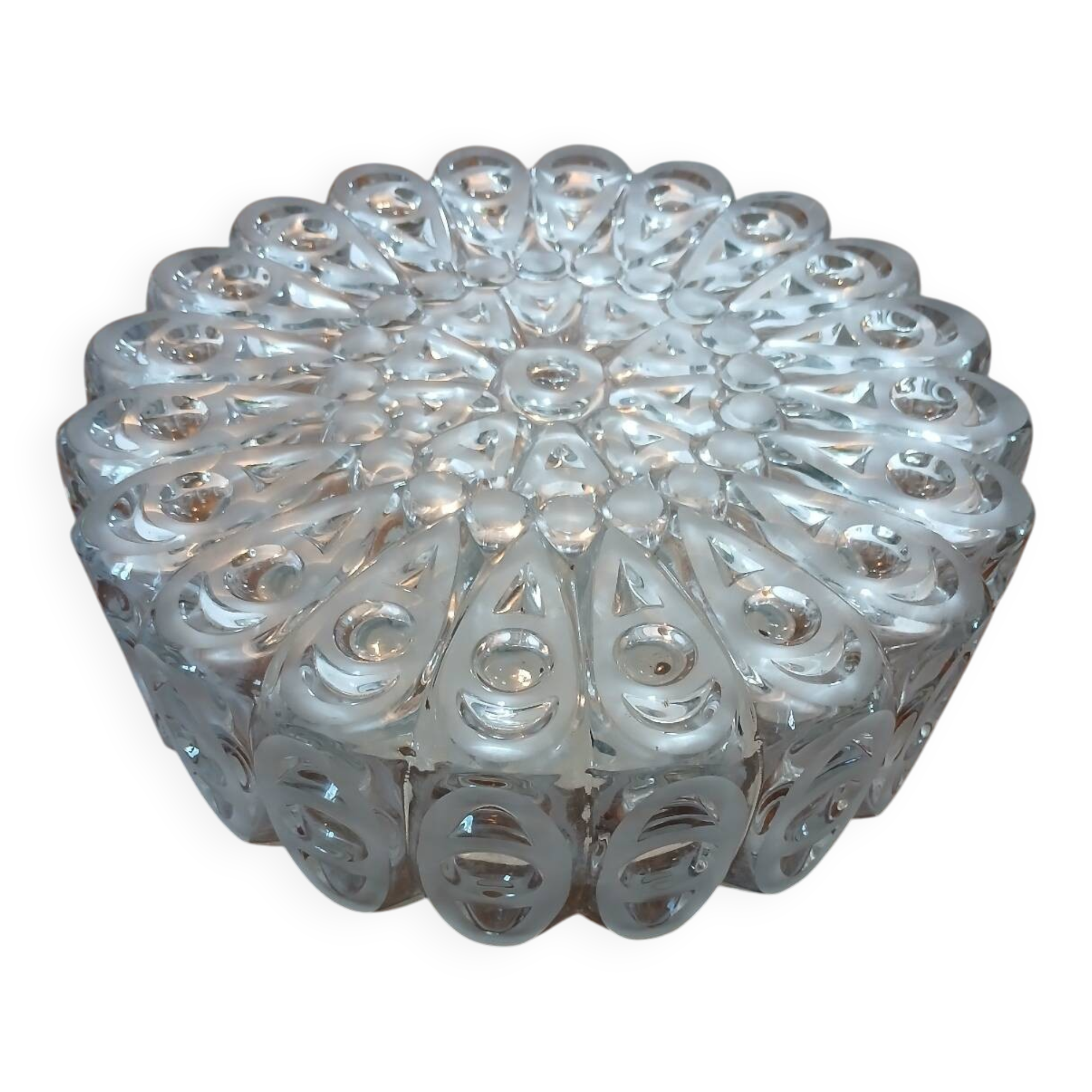 Large vintage glass ceiling light
