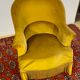 Toad armchair style Napoleon III Mustard