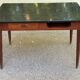 Vintage Scandinavian desk 1950 black top school style mid-century