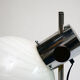 70's table lamp in glass and metal produced by Zonca