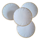 Lot de 4 Assiettes à pain ou à dessert en porcelaine Sarreguemines