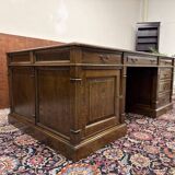 Large Classic English Oak Desk Partnerdesk