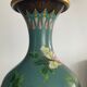 Vintage cloisonné vase in enamels and brass