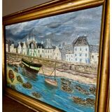 A large painting signed alvaro guillot