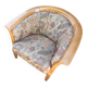 2 x armchair / club chair / floral fabric / 1980s