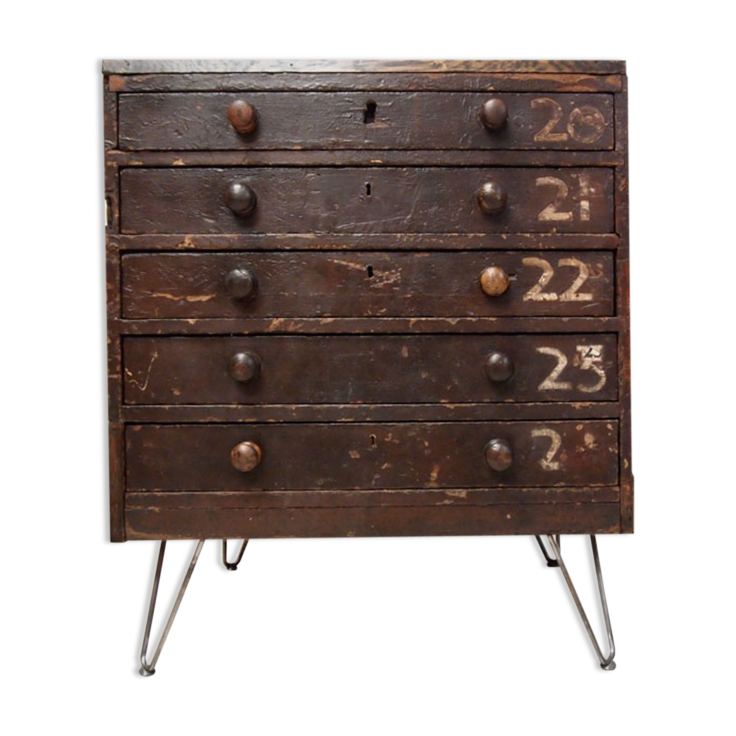 Reworked english edwardian printers draw set