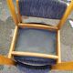 Set of 4 chairs in blond wood and gray fabric - vintage