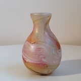 Murano hand-blown glass vase agate décor 1960/1970