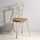 Anciennes chaises d’extérieur blanches (vers 1920). Ensemble de 4 pièces