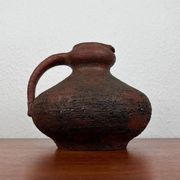 Carafe vase by German studio pottery, brutalist vintage by Gerhard Liebenthron, 1974.