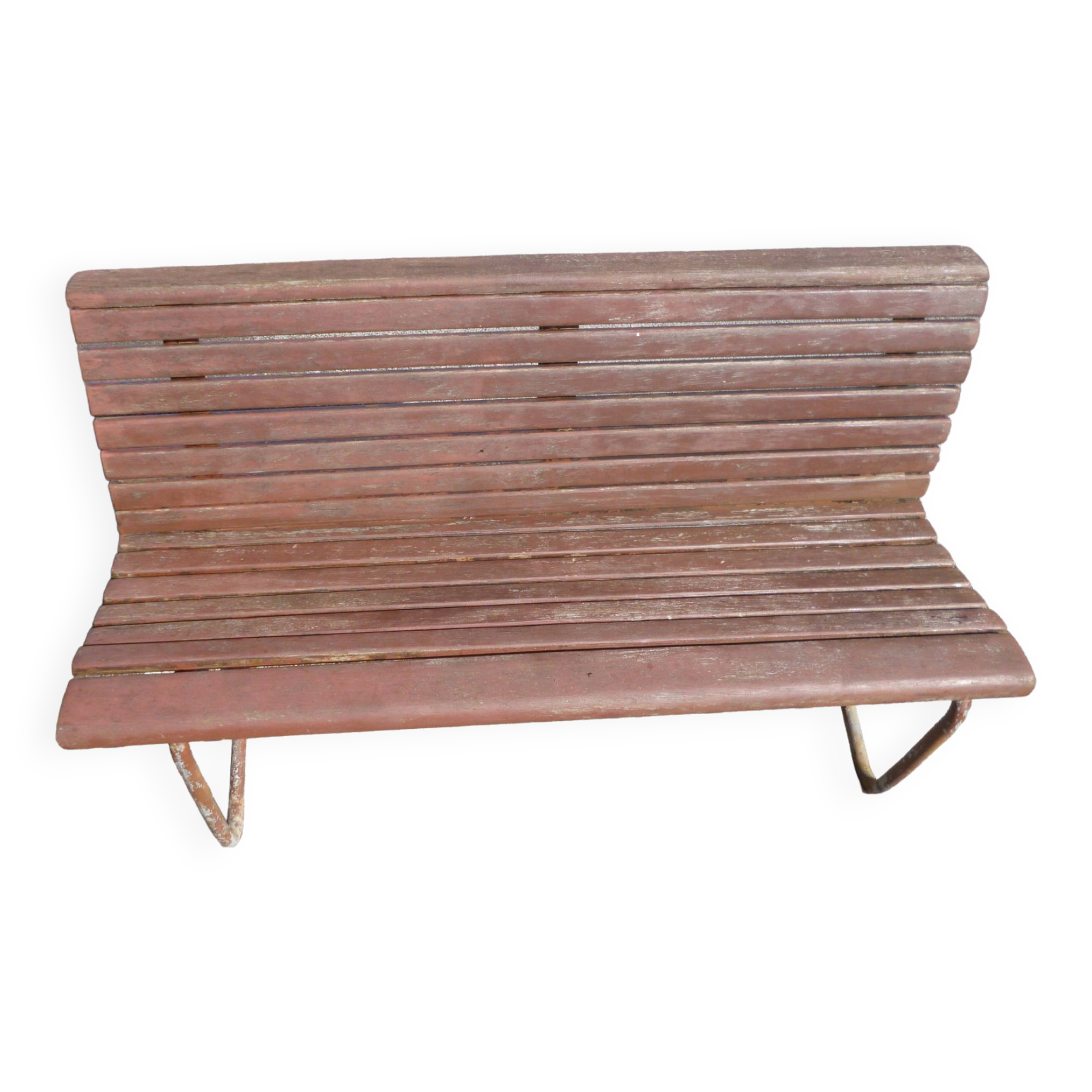 Barge bench in wood and iron