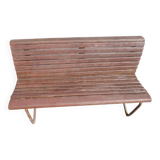 Barge bench in wood and iron