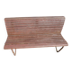 Wood and iron barge bench