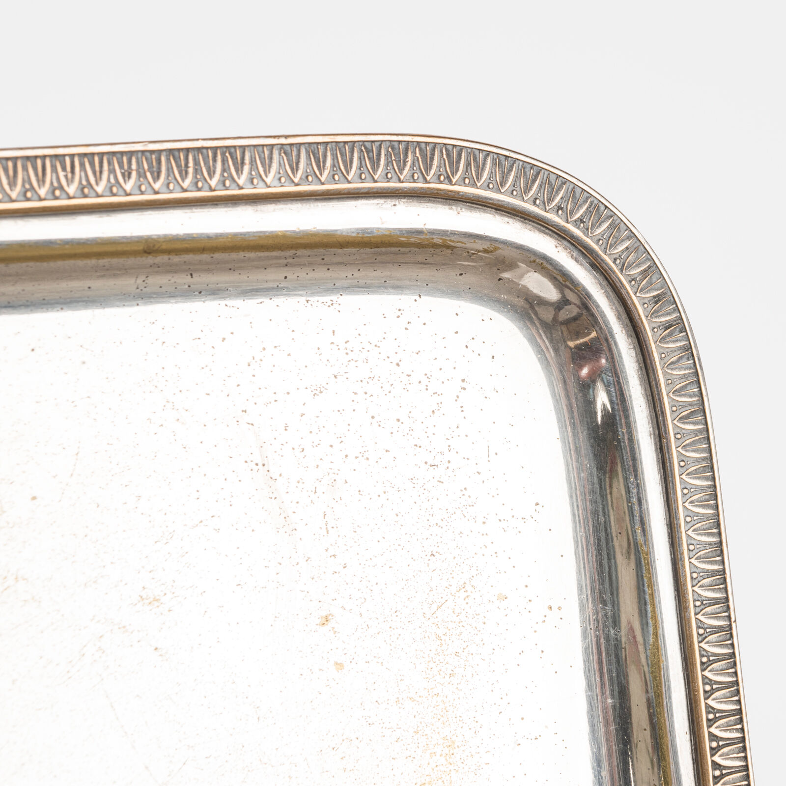 Silver serving tray