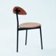 6 Linea Veam leather tripod chairs, Italy 1980s