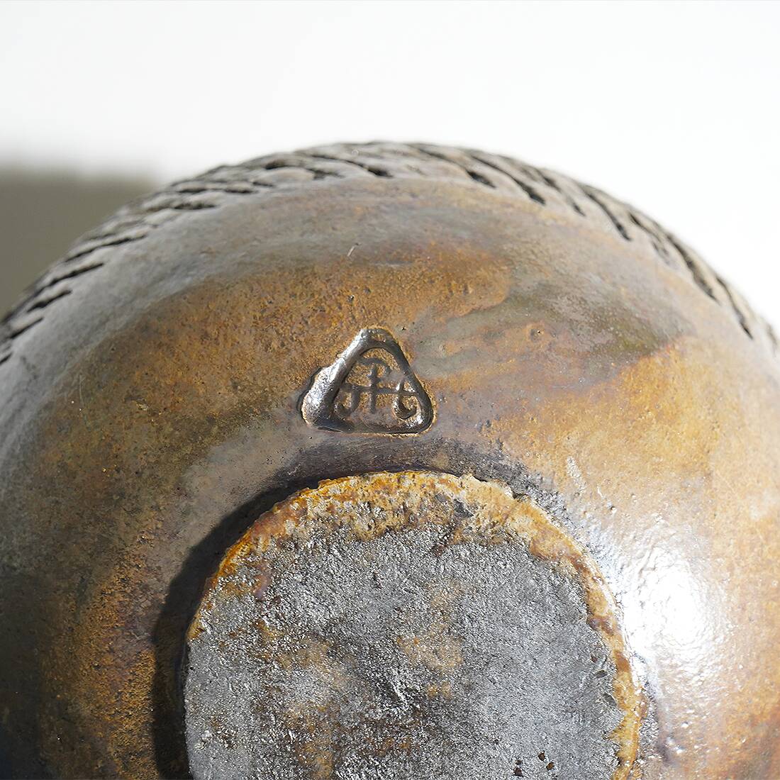 Sculptural vase in glazed ceramic, 1970s