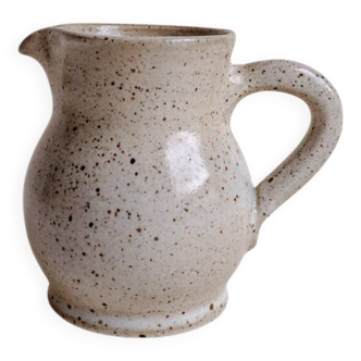 Petit pot à lait moucheté en céramique - hauteur 9,5 cm