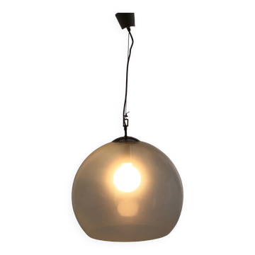 Vintage ceiling light in glass and metal, Italy, 1970s