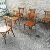 Mismatched bistro chairs