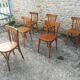 Mismatched bistro chairs