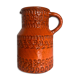 Bitossi Ceramiche orange pitcher vase by Aldo Londi Italian design