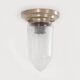 Art deco ceiling lamp polished glass on a nickel plated base , 1930s