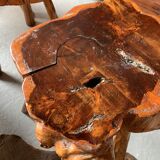 Set of 7 stools + 1 coffee table - brutalist movement
