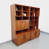 Vintage Scandinavian double bookcase in teak from the 60s