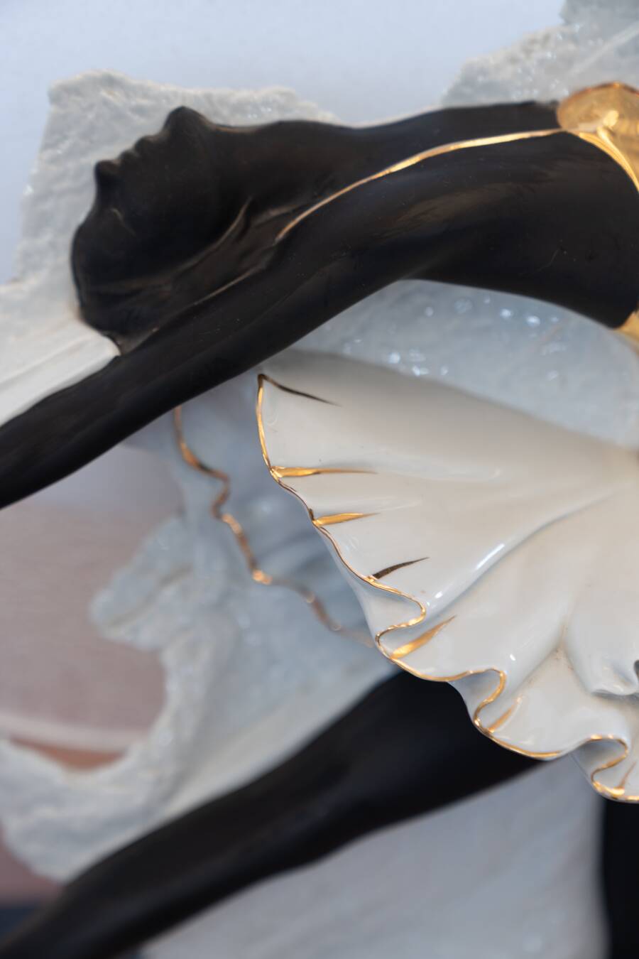 Lamp in murano glass and ceramic