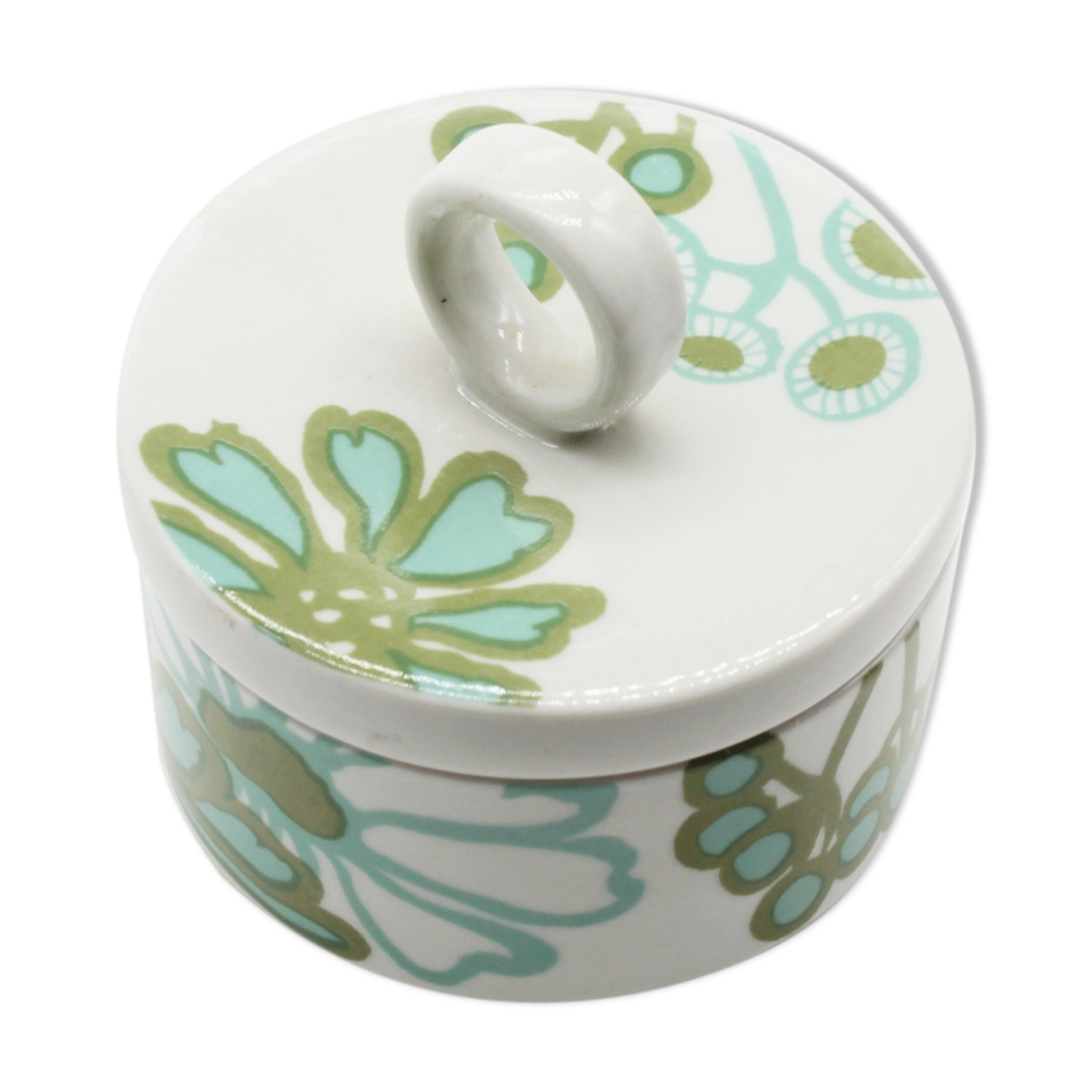 Porcelain box flowers Scarlett vintage