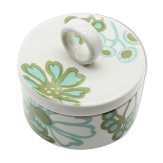 Boite en porcelaine fleurs  Scarlett vintage