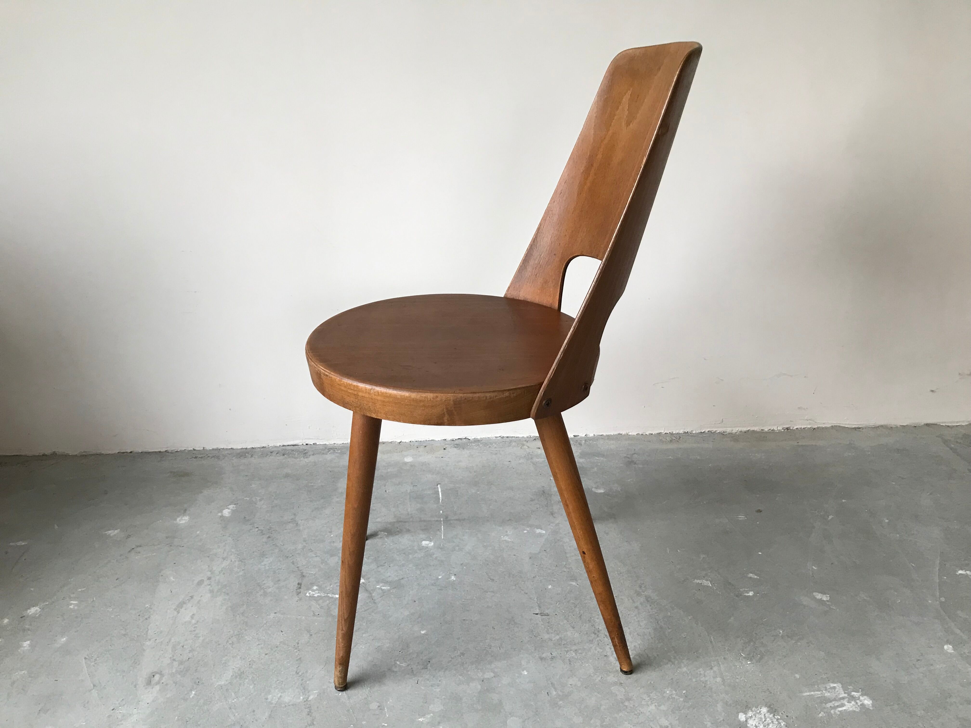 Suite of 6 chairs bistro Baumann, circa 1950.