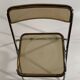 stainless steel and smoked plastic folding chair 70s style