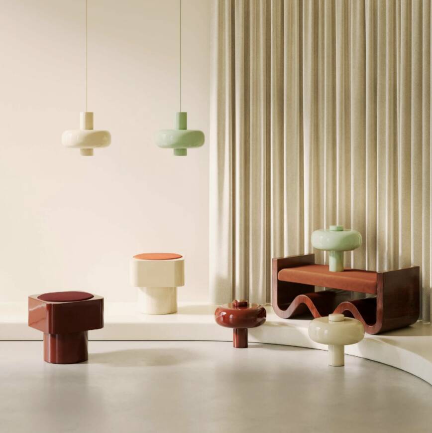 Suspension en métal crème - bureau benjamin x monoprix créateur