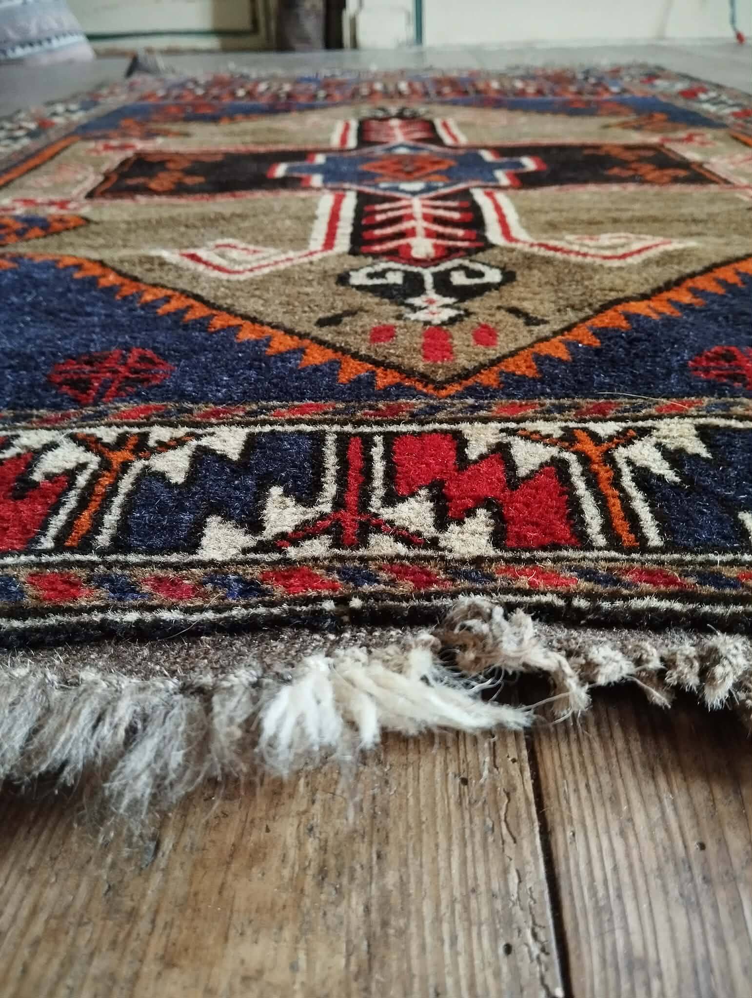 Handmade Afghan Belouch rug 125x80cm