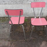 Set of 2 chairs in formica Red