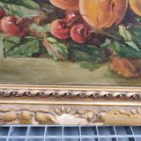 Still life on canvas, summer fruits