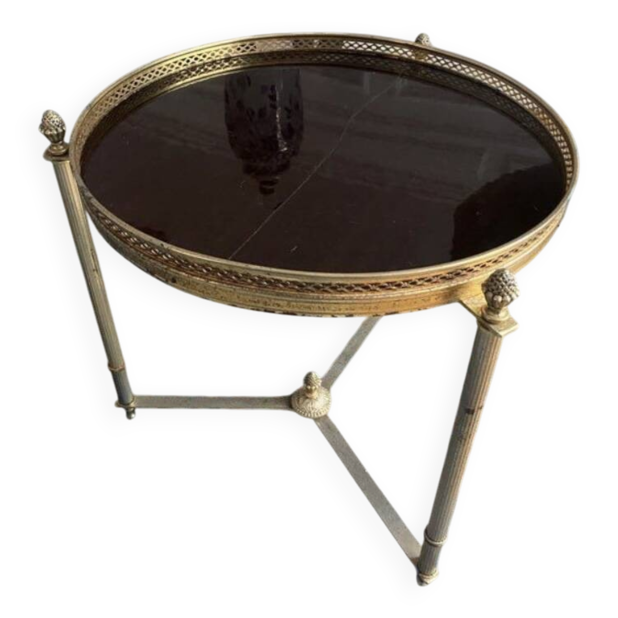Small gold side table